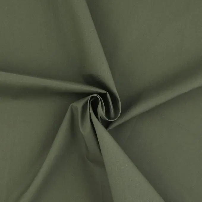 Einfarbige Popeline, dunkles khakigrün Preisknaller