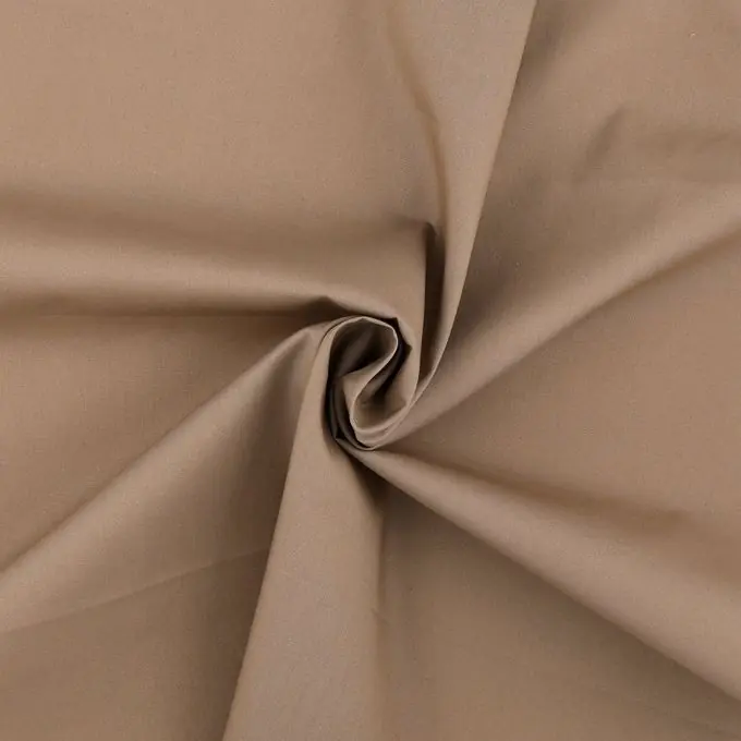Einfarbige Popeline, taupe Weltweiter Versand