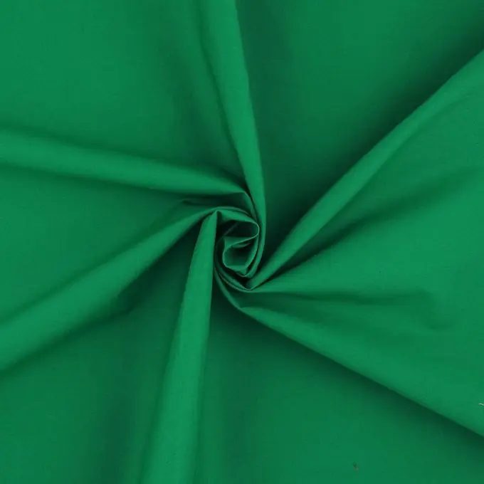 Billig Einfarbige Popeline, smaragdgrün