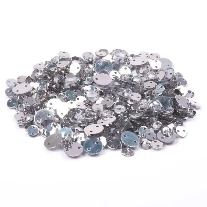 Premium Pailletten, rund transparent