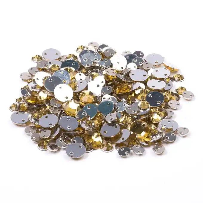 Neu Runde Pailletten Golden