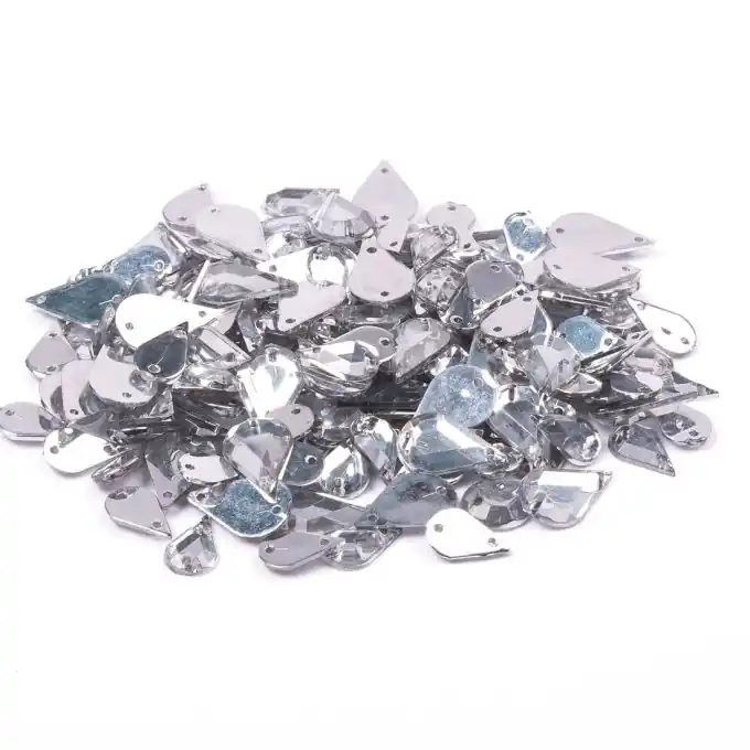 Meistverkauft MT Kristall Pailletten mit 2 Löchern – 13×8 mm und 6x10mm
