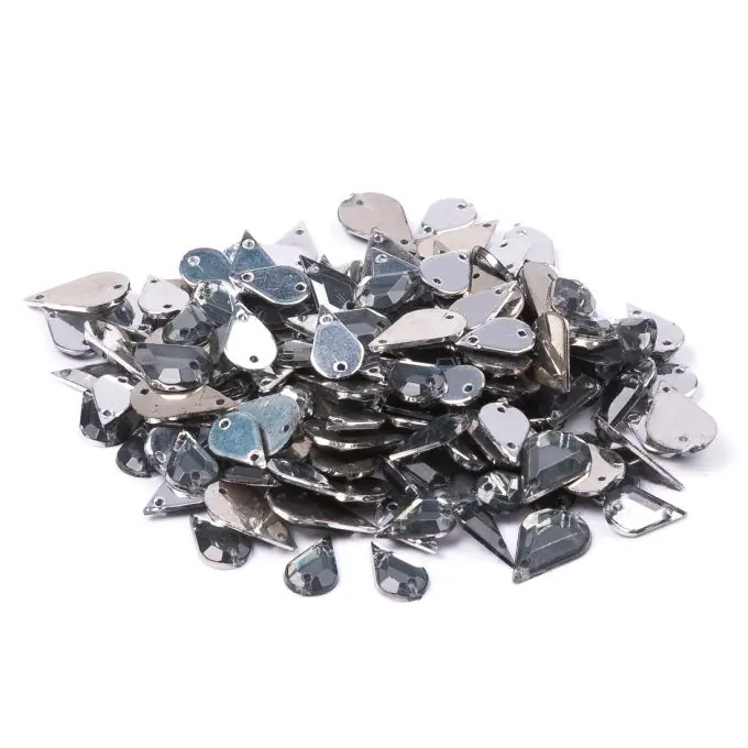 Pailletten zum Aufnähen – Silberfarben, 2 Löcher, 8x13mm/6x10mm Jetzt Zugreifen