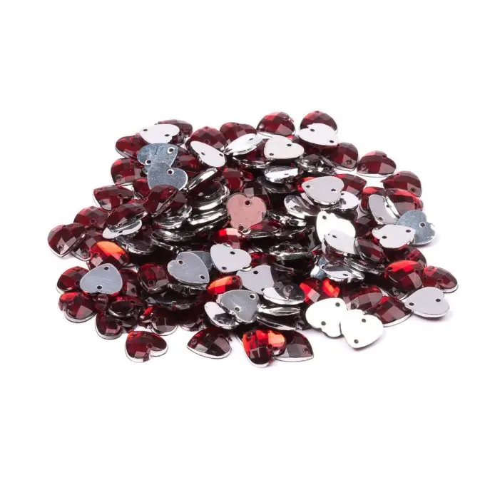 Preisknaller MT Pailletten Herz, rot, 8 x 8 mm