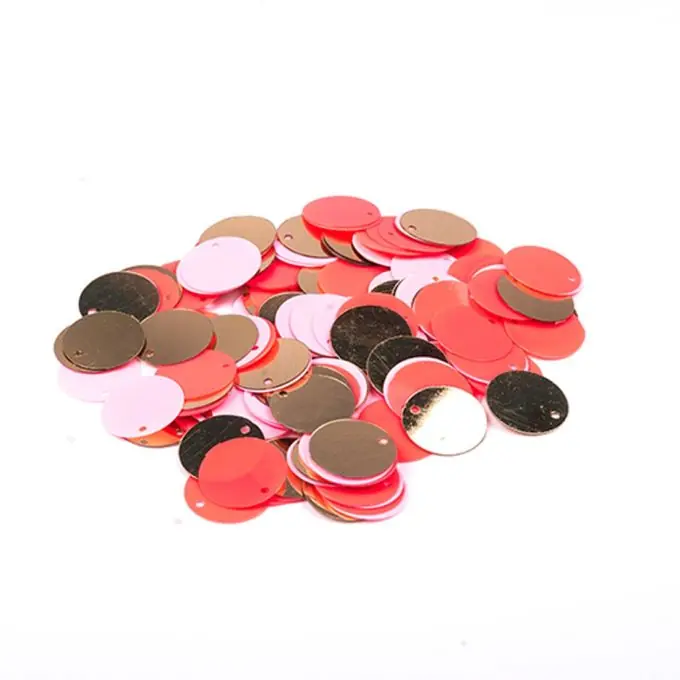 Pailletten zum Aufnähen: 2-Loch-Perforation, 15mm Top-Qualität