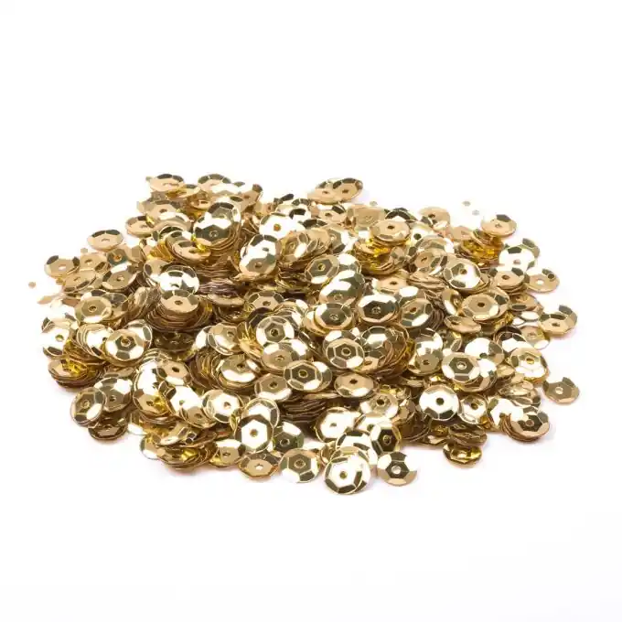 Top-Angebot Pailletten zum Aufnähen MT, 6 mm, goldfarben