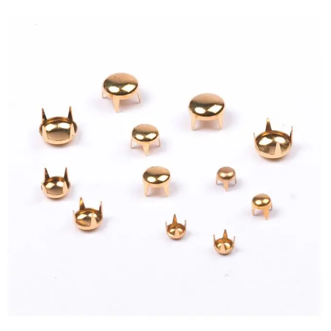 MT runde Nieten mit Zähnen, goldfarben, 3 Größen. Nur Für Kurze Zeit