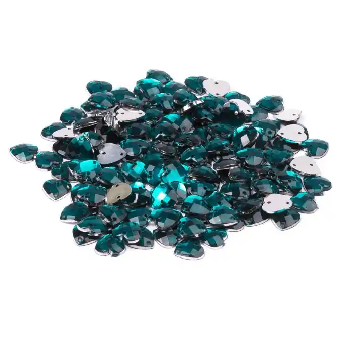 Meistverkauft Pailletten mit 2 Löchern, Smaragdgrün, 8×8 mm