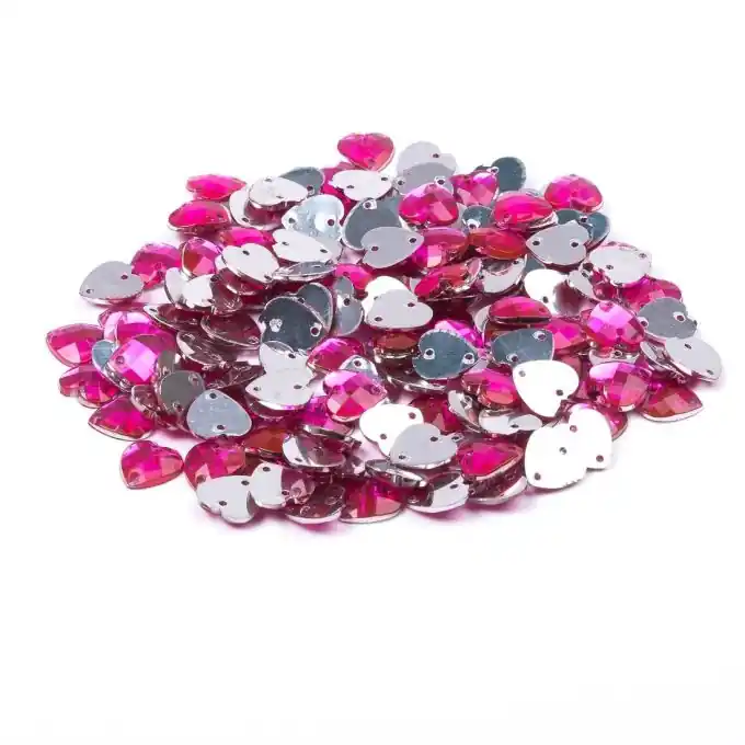 Preis Gesenkt Pailletten zum aufnähen, 8 x 8 mm, Fushia von MT