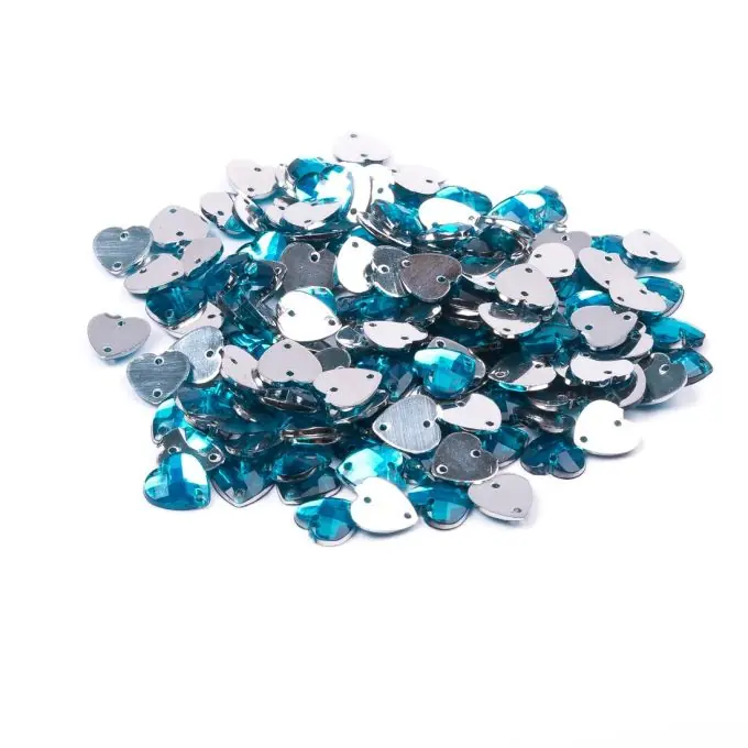 Preis Gesenkt Türkisblaue Pailletten zum Aufnähen, 8×8 mm von MT