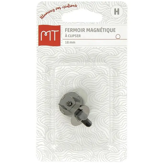 Markenware Magnetischer Verschluss mit Clip schwarz