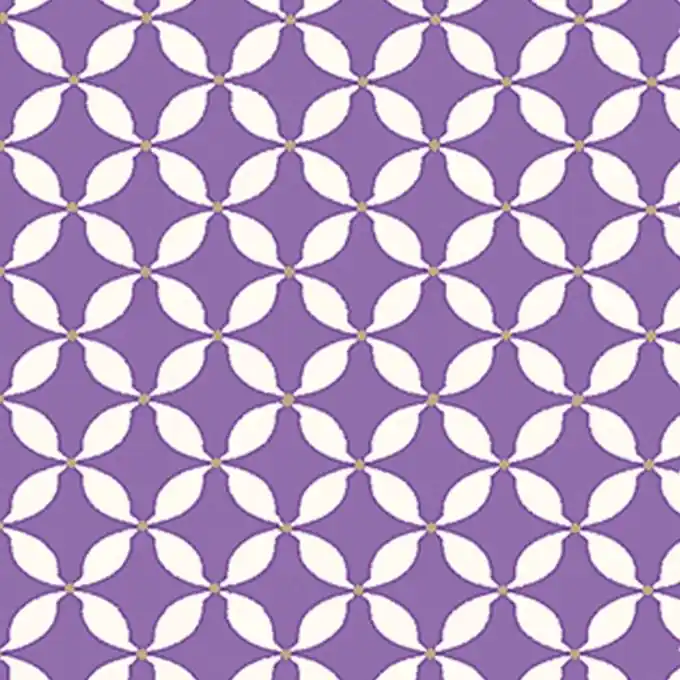 Baumwollstoff grafisches Muster Violett Super-Preis