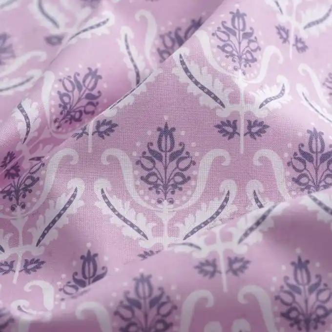 Baumwollstoff Ornamenten Violett Im Trend