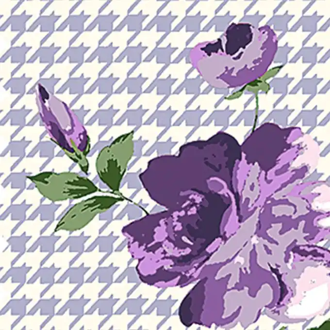 Jetzt Bestellen Baumwollstoff Blumen Malve