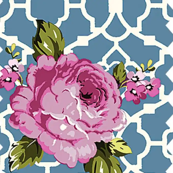 Baumwollstoff Rosa Blau Saisonangebot