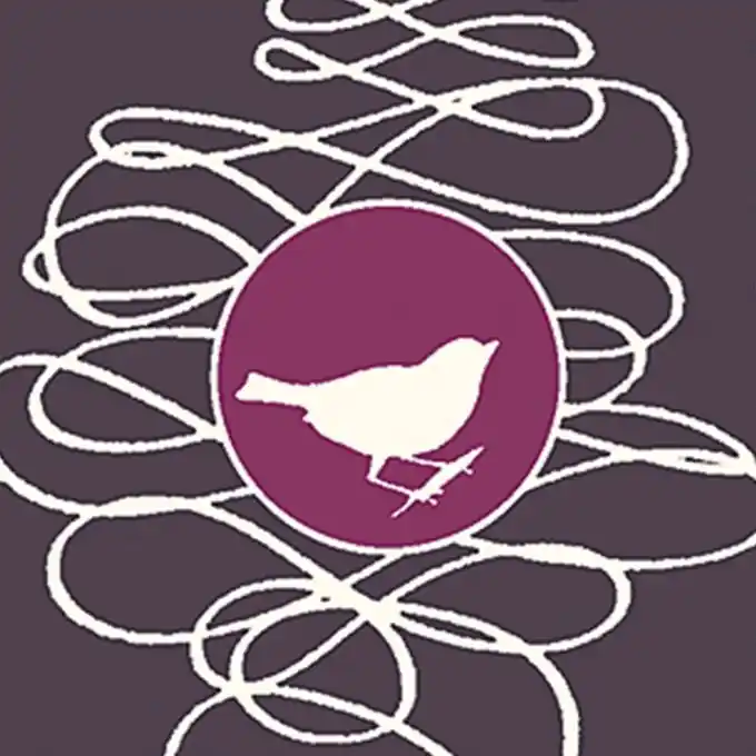 Preisknaller Baumwollstoff Vogel Violett