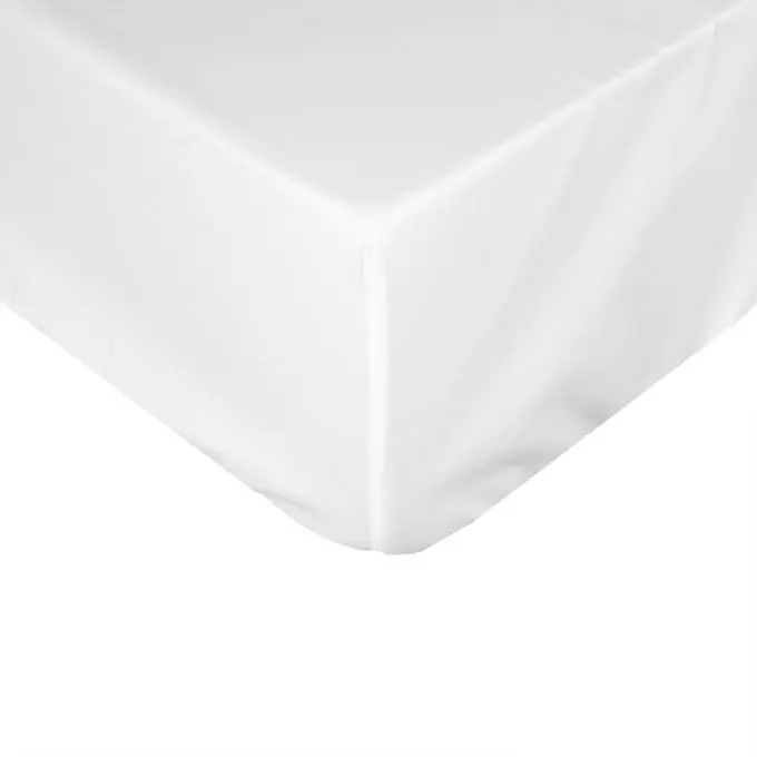 Im Trend Weißes Spannbettlaken aus Baumwollperkal 140×190 cm