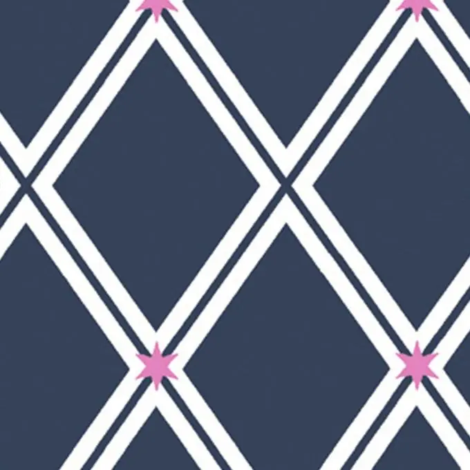 Baumwollstoff Rautenmuster Blau Letzte Chance