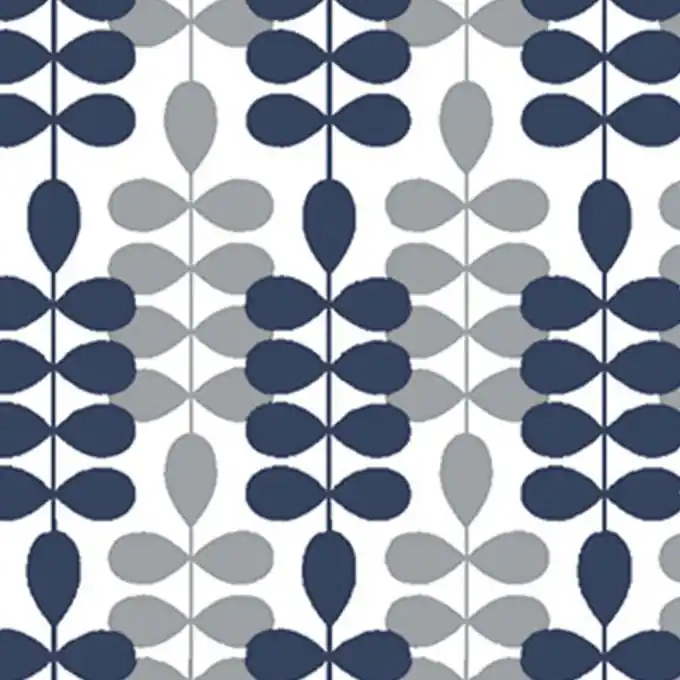 Baumwollstoff Blau/Grau Ab Werk