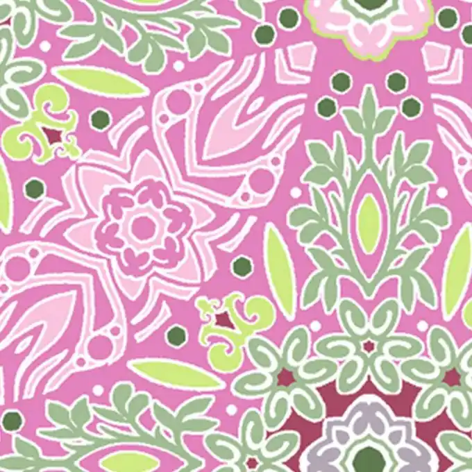 Baumwollstoff Garden Rosa Großhandel