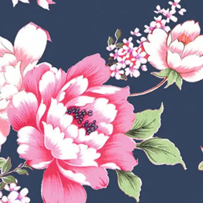 Baumwollstoff Rosen Blau Bestpreis