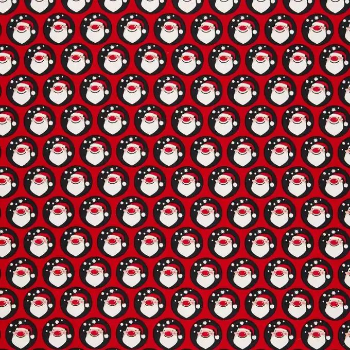 Baumwollstoff Weihnachtsmann-Druck 140cm Breite Top-Qualität