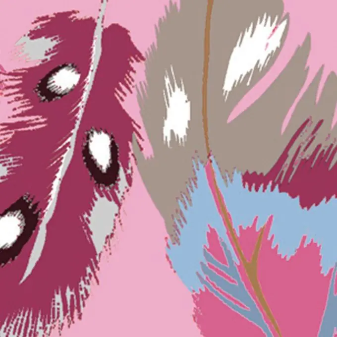 Baumwollstoff Federn Beige Solange Der Vorrat Reicht