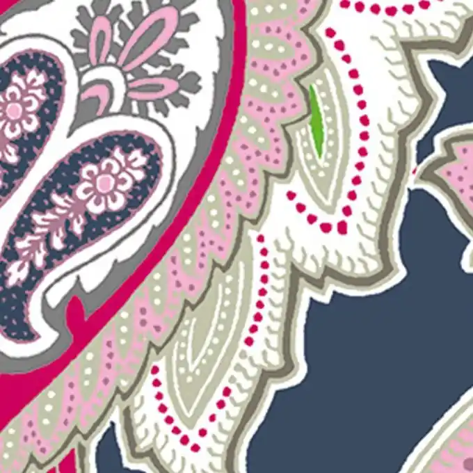 Baumwollstoff Paisley Blau Neue Ware