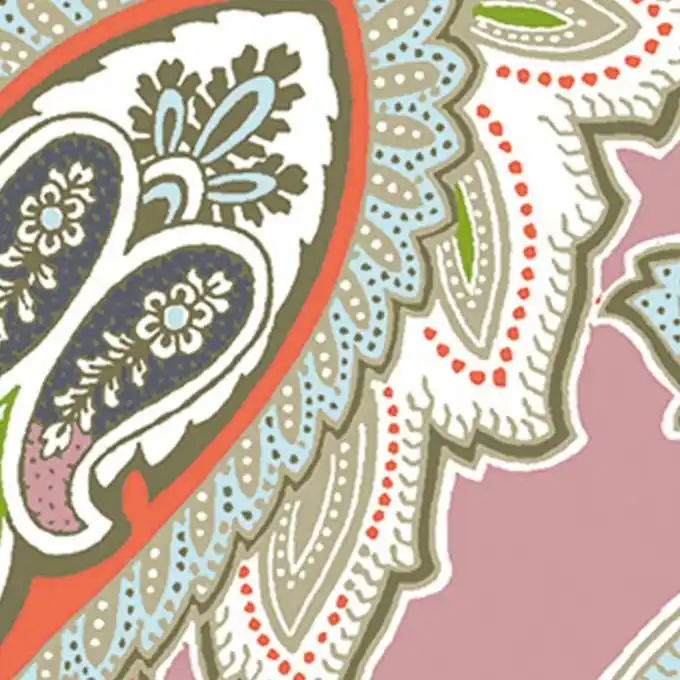 Baumwollstoff Paisley Rosa Sofort Bestellen