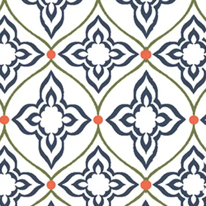 Baumwollstoff Hawazin Blau Top-Angebot