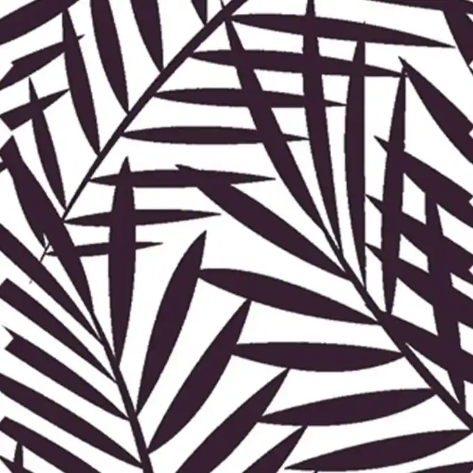 Schneller Versand Baumwollstoff Blattmuster Violett