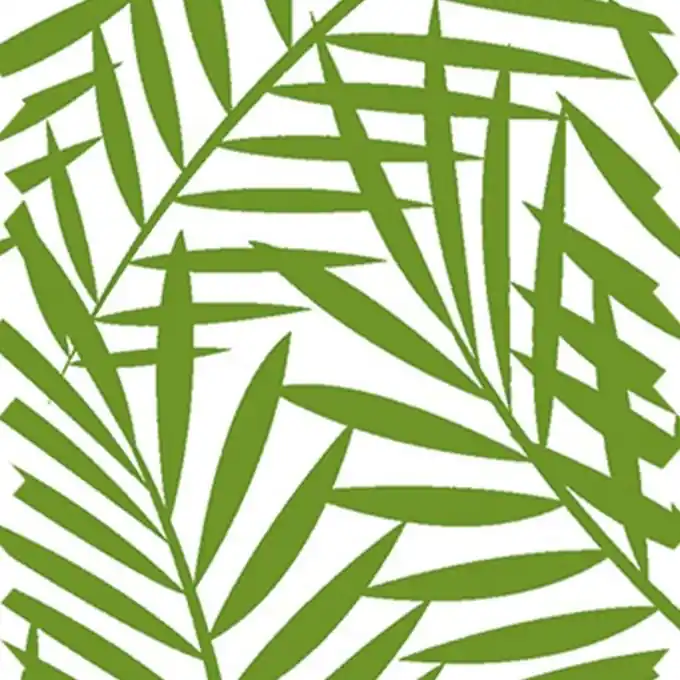 Letzte Chance Baumwollstoff Blattmuster Grün