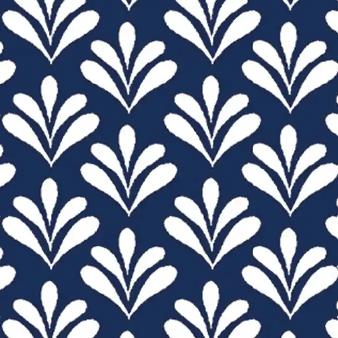 Naumwollstoff Blumen Navy Jetzt Zugreifen