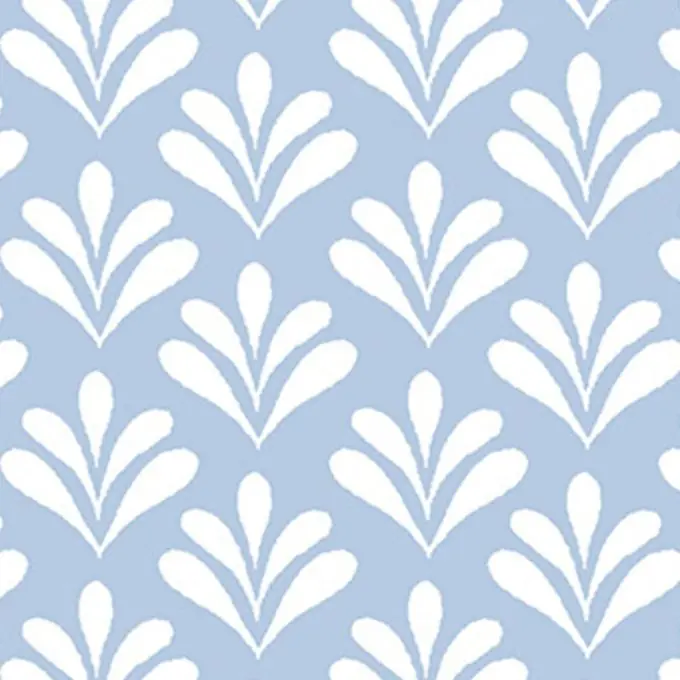 Baumwollstoff Blumen Hellblau Ausverkauf