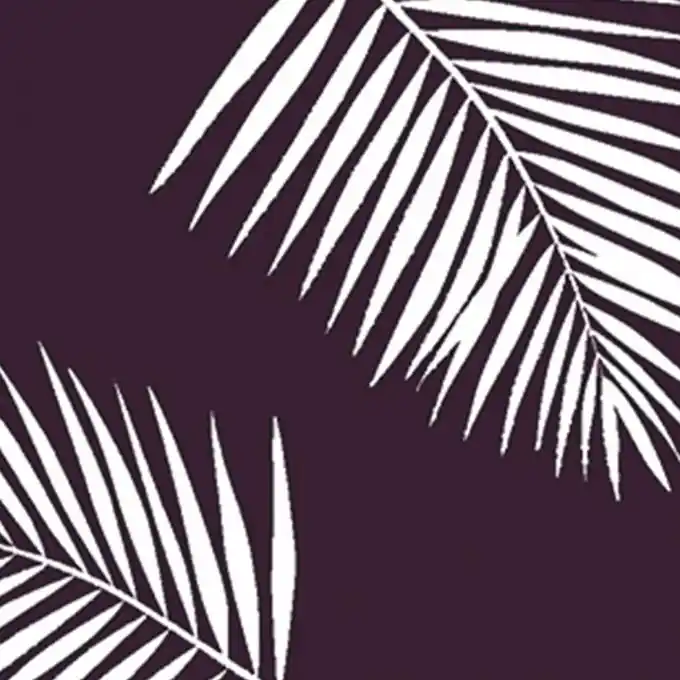 Angebot Baumwollstoff Palmen Violett