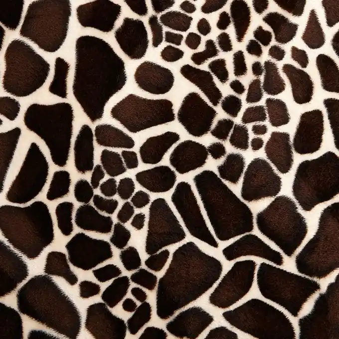 Velboa-Stoff in Giraffenoptik Echt