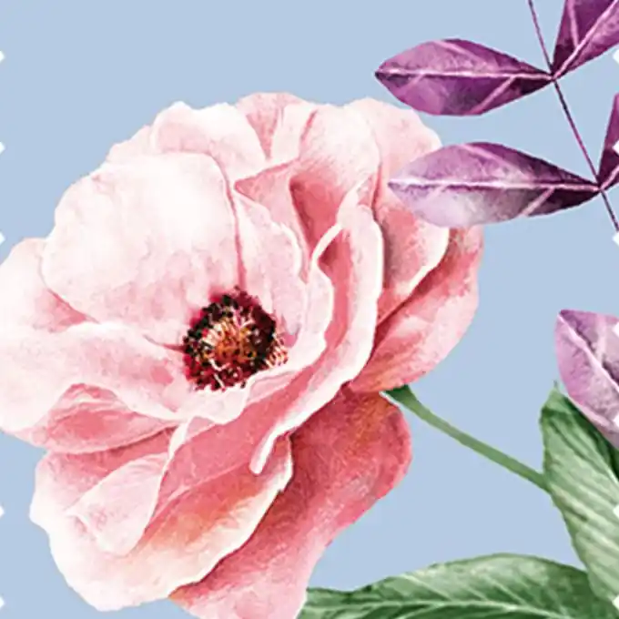 Baumwollstoff Blüten Hellblau Jetzt Bestellen