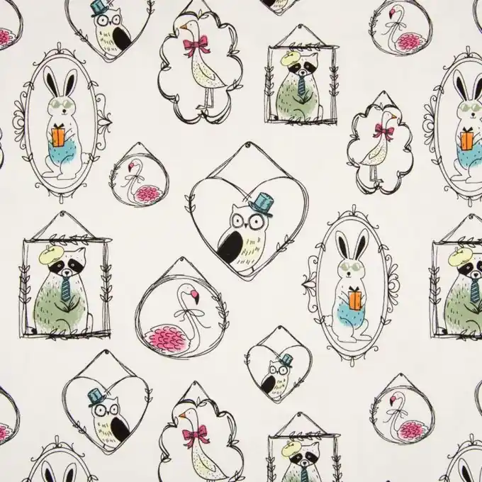 Baumwolljersey Tiermotive Bunt Neue Kollektion