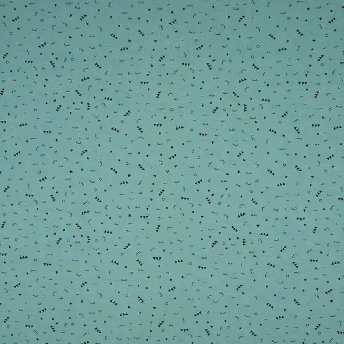 Baumwolljersey, klein gemustern Blau Günstig