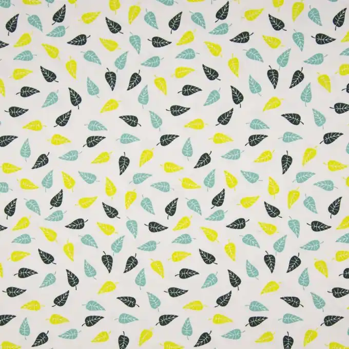 Baumwolljersey Blattmuster Ab Werk