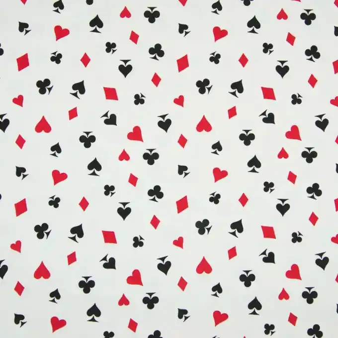 Saisonangebot Baumwollstoff Spielkarten