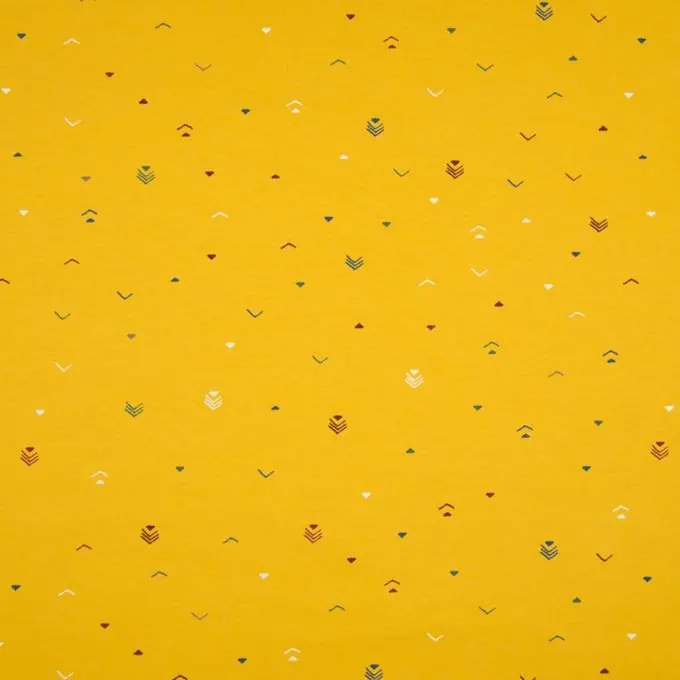 Großhandel Baumwolljersey klein gemustert Gelb