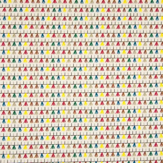 Baumwolljersey Bommelmotiv Bunt Must-Have