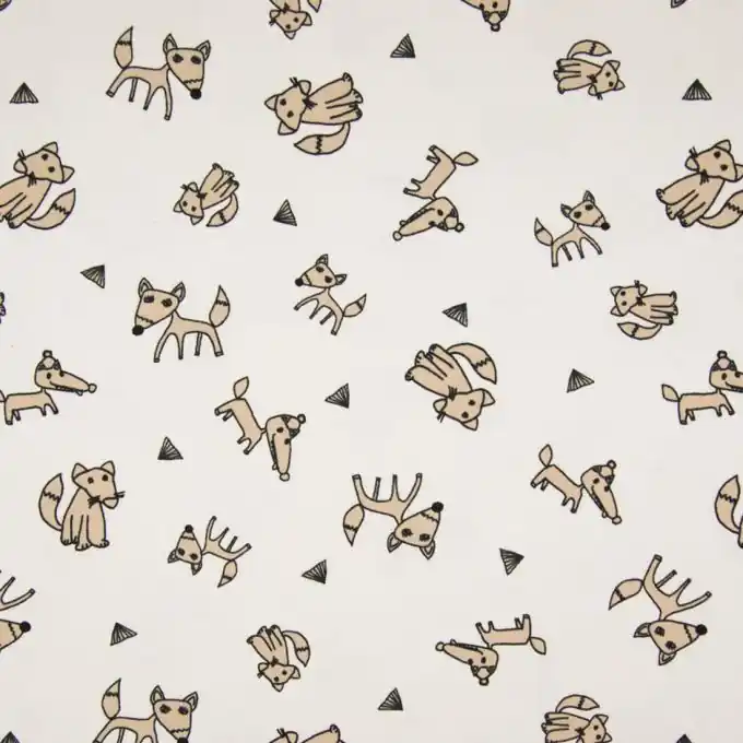Baumwolljersey Fuchs Beige Kostenloser Rückversand