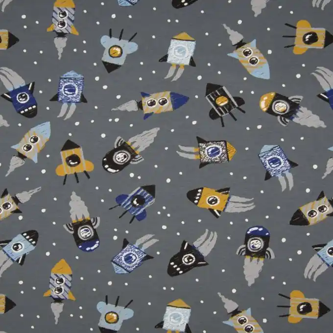 Baumwolljersey Raketen Neu