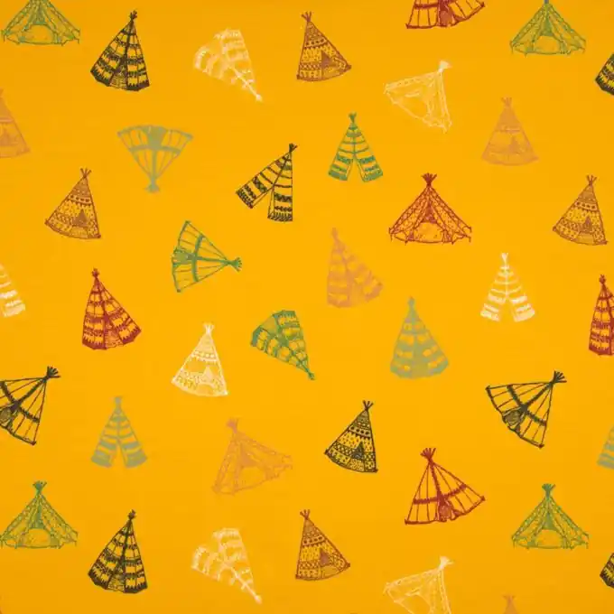 Jetzt Zugreifen Baumwolljersey Leopard Gelb