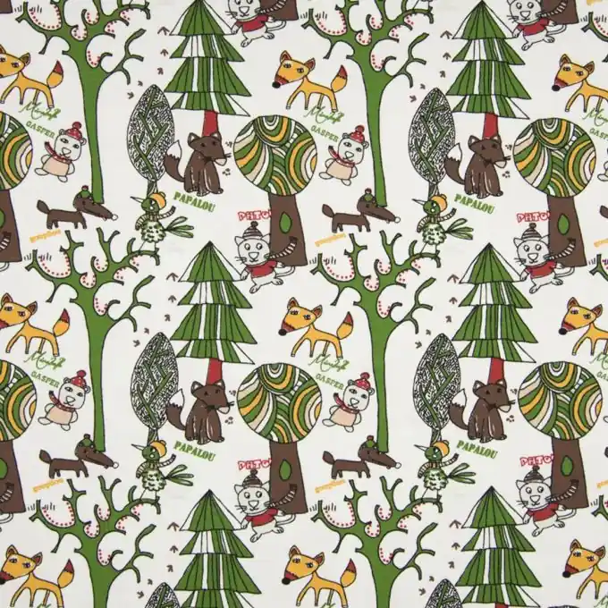 Baumwolljersey Wald Khaki Zertifiziert