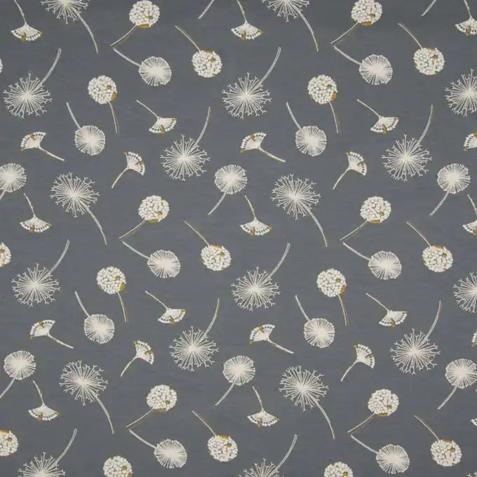 Saisonangebot Baumwolljersey Pusteblume Grau