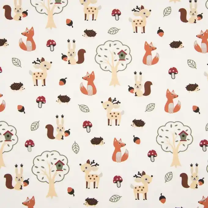 Geld-Zurück-Garantie Baumwolljersey Wald Weiss