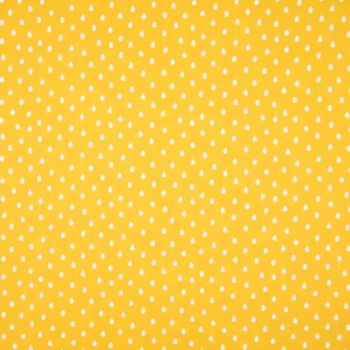 Baumwolljersey Tropfenmotiv Gelb Billig